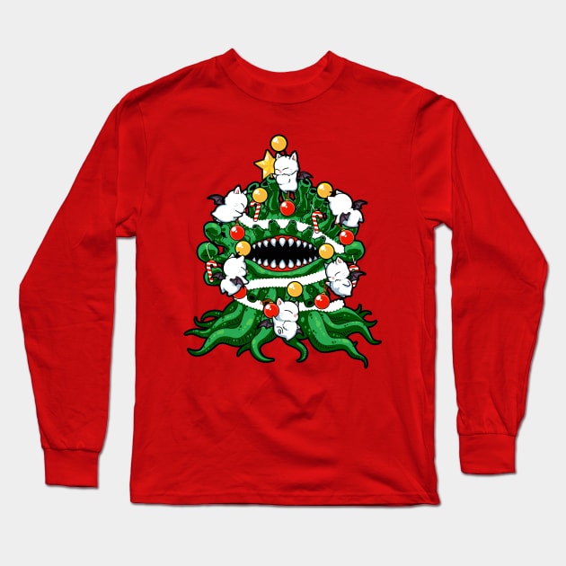 Bad Xmas tree Long Sleeve T-Shirt by Pixeleyebat